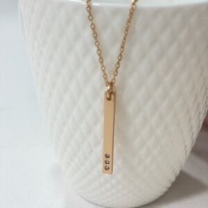 18K Gold plated vertical bar necklace